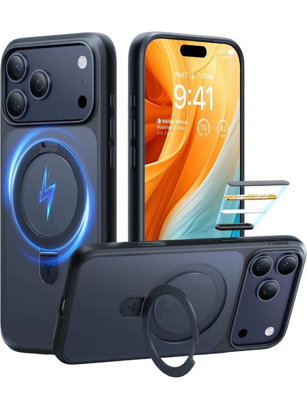 iPhone 17 Pro Case with Magnetic Stand | 4X Military Drop Protection, Durable